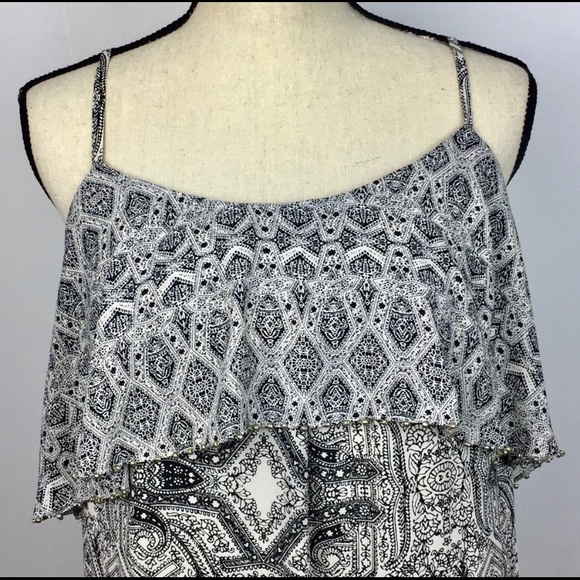 Anthropologie Vanessa Virginia Takisha Maxi Dress black and cream size 6 - Picture 4 of 16